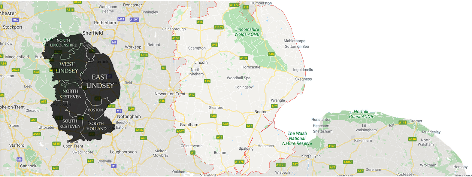 map lincolnshire